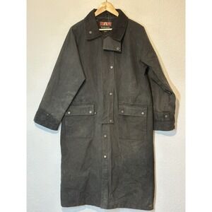 Men's Black Waxed Coat